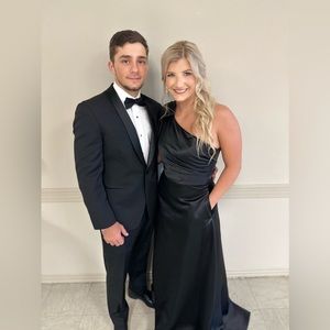 Black one shoulder bridemaids dresses